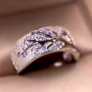 NEW* Sterling Plata Shiny Tree Branch Lavender  💍 Ring
